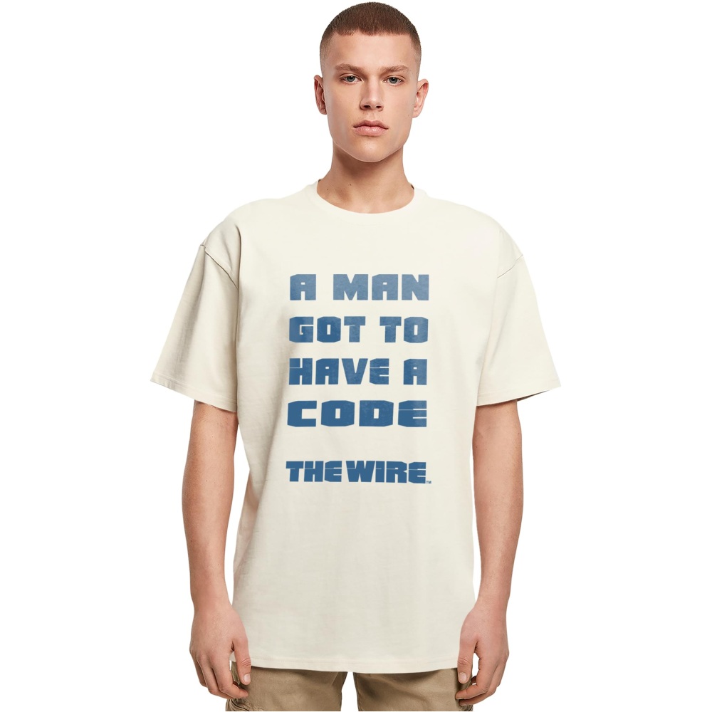 Merchcode The Wire - A Man Heavy Oversize Tshirt Homme - Crème